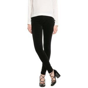 J.Crew black velvet skinny pants